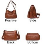 Vintage Leather Women's Multi-Pocket Crossbody Bag