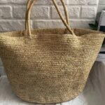 Large Handwoven Rattan Tote Bag for Women