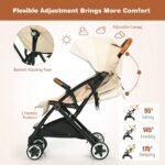 Portable Baby Stroller with One-Hand Folding