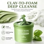 Holy Basil Bubble Clay-to-Foam Face Mask