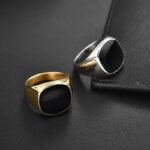 Men's 316L Stainless Steel Punk Signet Ring