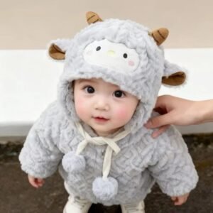Cute Sheep Plush Winter Beanie Hat for Toddlers