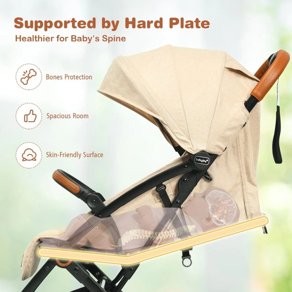 Portable Baby Stroller with One-Hand Folding