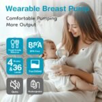 Hands-Free Wearable Electric Breast Pump with LED Display
