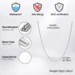 Unisex Stainless Steel Box Chain Necklace