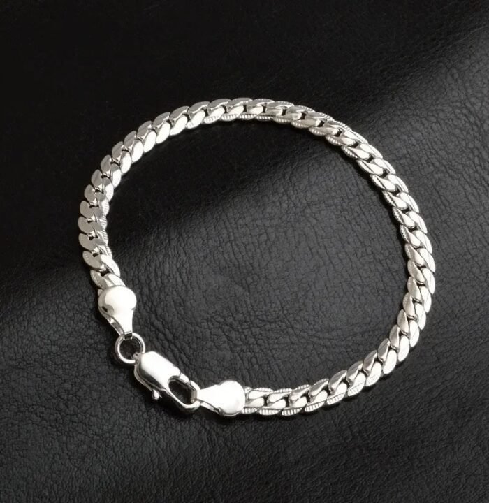 925 Sterling Silver Flat Chain Bracelet