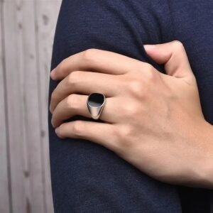 Men's 316L Stainless Steel Punk Signet Ring