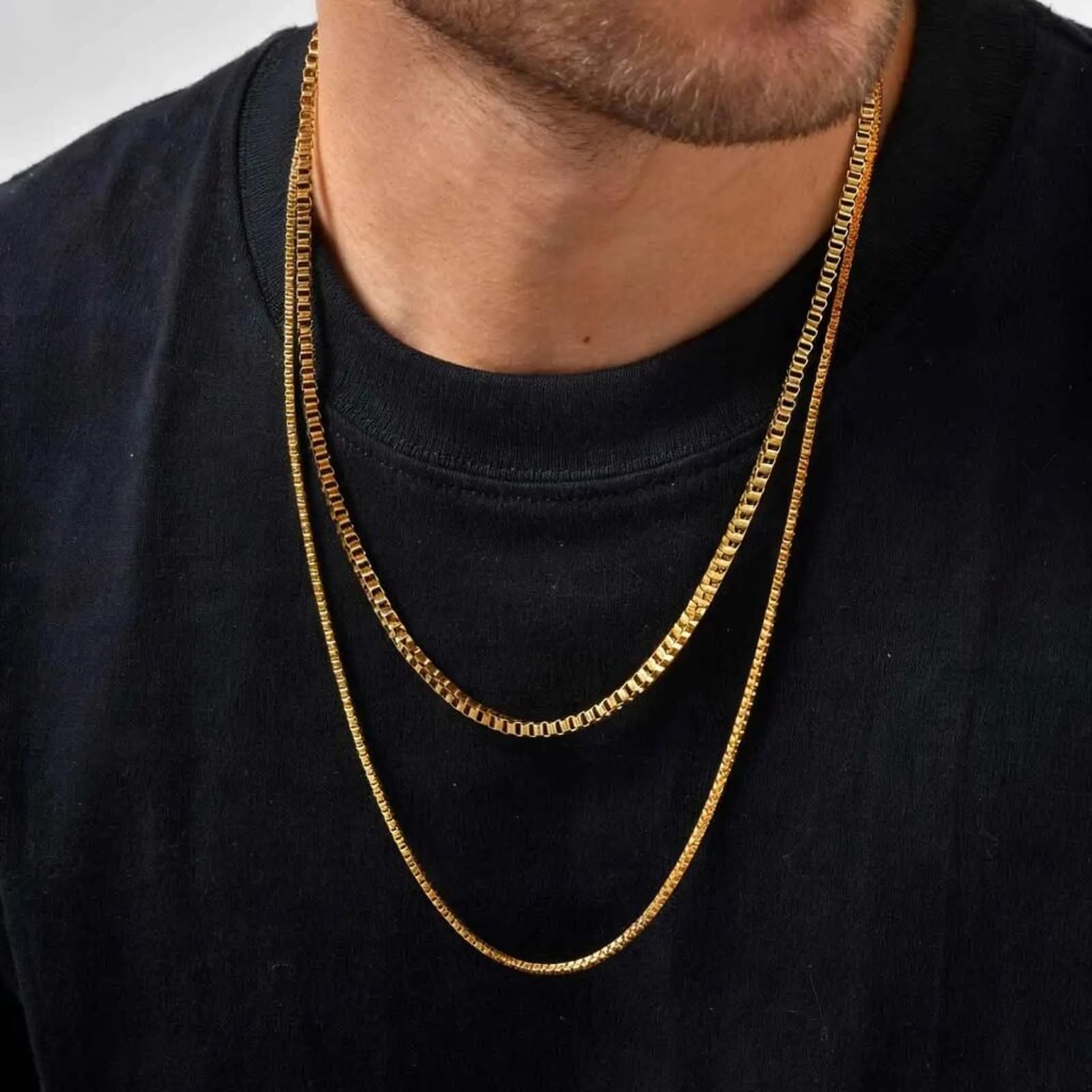 Unisex Stainless Steel Box Chain Necklace
