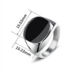 Men's 316L Stainless Steel Punk Signet Ring