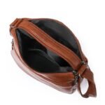 Vintage Leather Women's Multi-Pocket Crossbody Bag