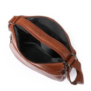 Vintage Leather Women's Multi-Pocket Crossbody Bag