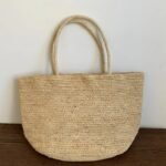 Large Handwoven Rattan Tote Bag for Women