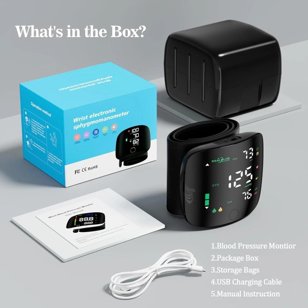 Digital Wrist Blood Pressure Monitor with Heart Rate