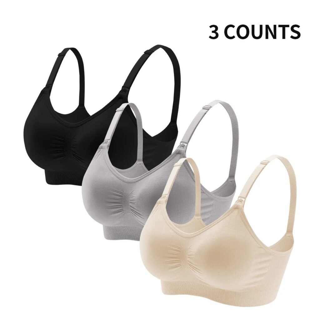 Seamless Maternity Nursing Bra Wireless Support