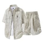 Men's Casual Short Sleeve Shirt and Shorts Set
