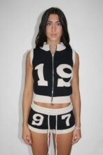 Women's Contrast Knit Cardigan & Shorts Set