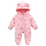Soft Flannel Baby Jumpsuit for Autumn and Winter