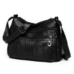 Vintage Leather Women's Multi-Pocket Crossbody Bag