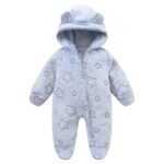 Soft Flannel Baby Jumpsuit for Autumn and Winter
