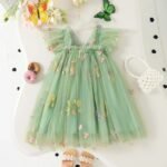 Girls' Summer Lace Floral Princess Dress