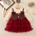 Baby Girls Chiffon Bow Princess Dress