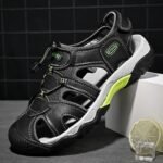 Men's Leather-Style Outdoor Sandals for Hiking & Casual Wear