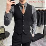 Men's Formal Waistcoat Smart Wedding Business Vest
