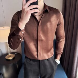 Men's Luxury Slim Fit Long Sleeve Shirt