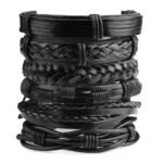 Men's Viking Gothic Multilayer Leather Bracelet