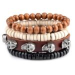 Men's Viking Gothic Multilayer Leather Bracelet