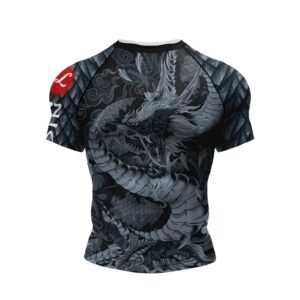 Men's Pink BJJ Rash Guard Short Sleeve Training Top