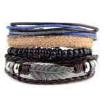 Men's Viking Gothic Multilayer Leather Bracelet