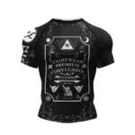 Men's Pink BJJ Rash Guard Short Sleeve Training Top