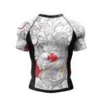 Men's Pink BJJ Rash Guard Short Sleeve Training Top