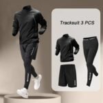 Men's Quick-Dry Half-Zip Running Jacket and Trousers Set