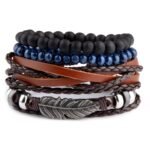 Men's Viking Gothic Multilayer Leather Bracelet