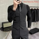 Men's Formal Waistcoat Smart Wedding Business Vest