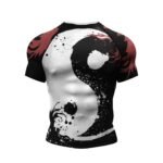 Men's Pink BJJ Rash Guard Short Sleeve Training Top