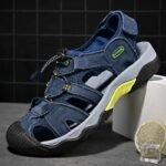 Men's Leather-Style Outdoor Sandals for Hiking & Casual Wear