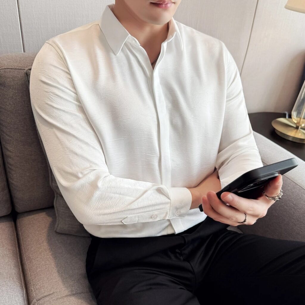 Men's Luxury Slim Fit Long Sleeve Shirt