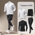 Men's Quick-Dry Half-Zip Running Jacket and Trousers Set