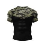 Men's Pink BJJ Rash Guard Short Sleeve Training Top