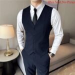 Men's Formal Waistcoat Smart Wedding Business Vest