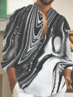 Men's 3D Palm Print Hawaiian Holiday Shirt