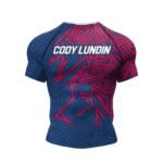Men's Pink BJJ Rash Guard Short Sleeve Training Top