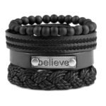 Men's Viking Gothic Multilayer Leather Bracelet
