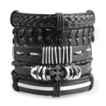 Men's Viking Gothic Multilayer Leather Bracelet