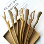 Vintage Green Sandalwood Hair Stick