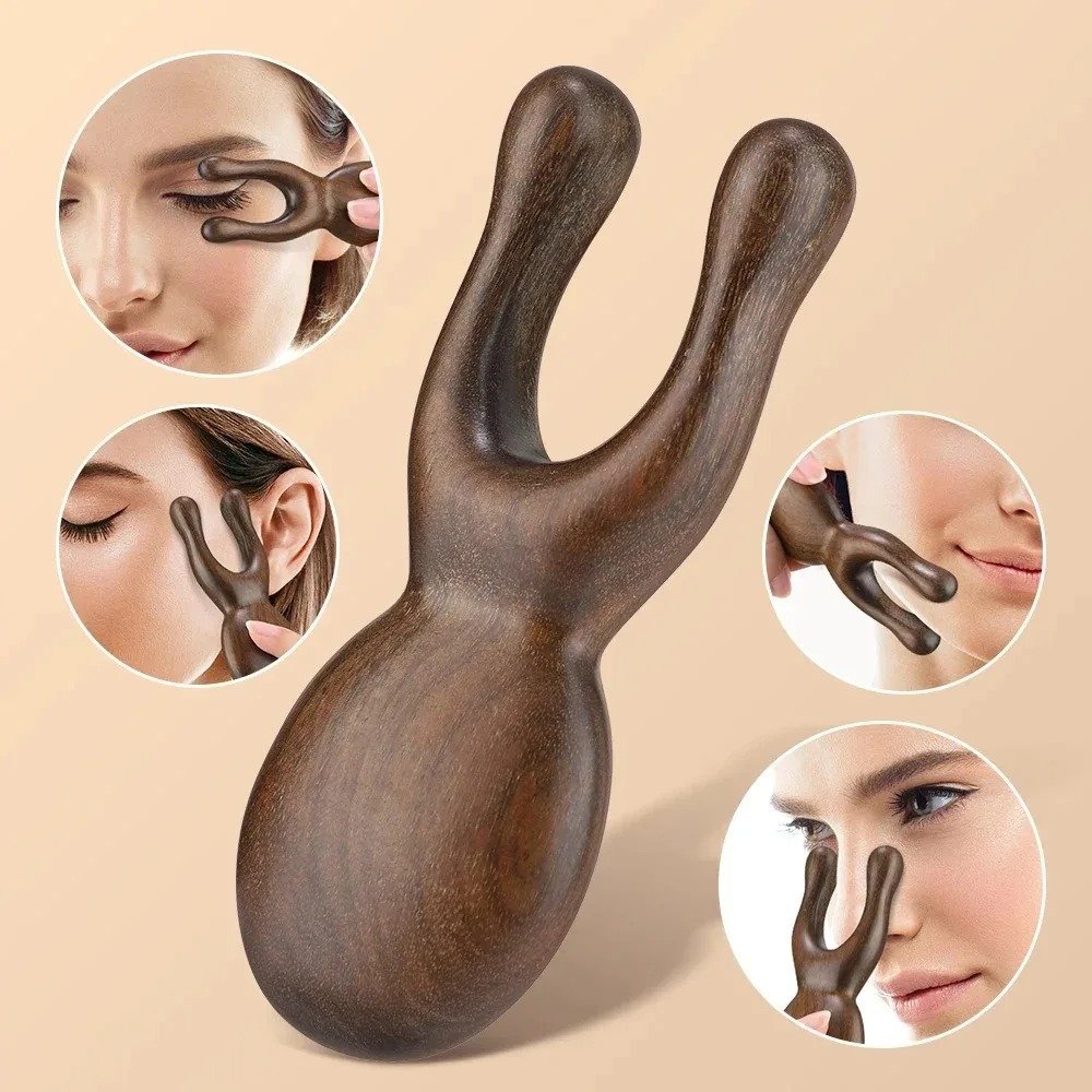 Wooden Nose Gua Sha Facial Massage Tool Wooden Nose Gua Sha Facial Massage Tool
