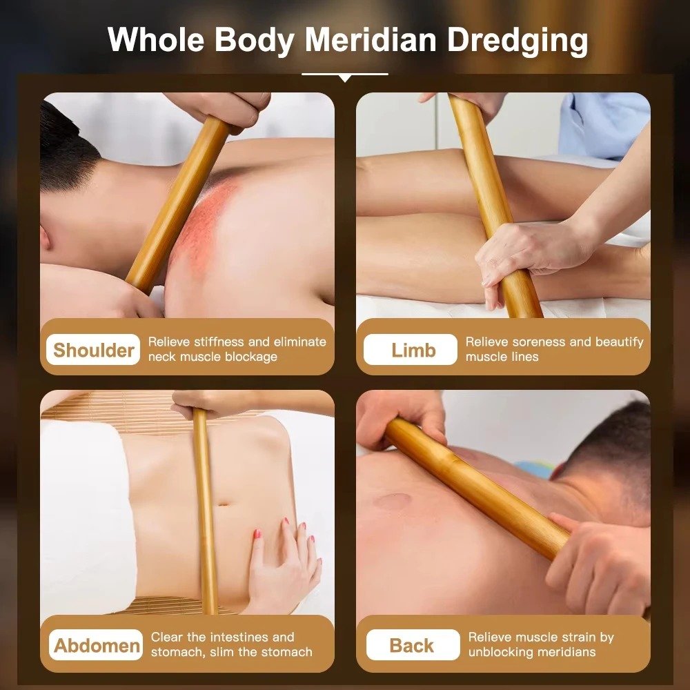 Natural Bamboo Massage Sticks & Gua Sha Tool Natural Bamboo Massage Sticks & Gua Sha Tool